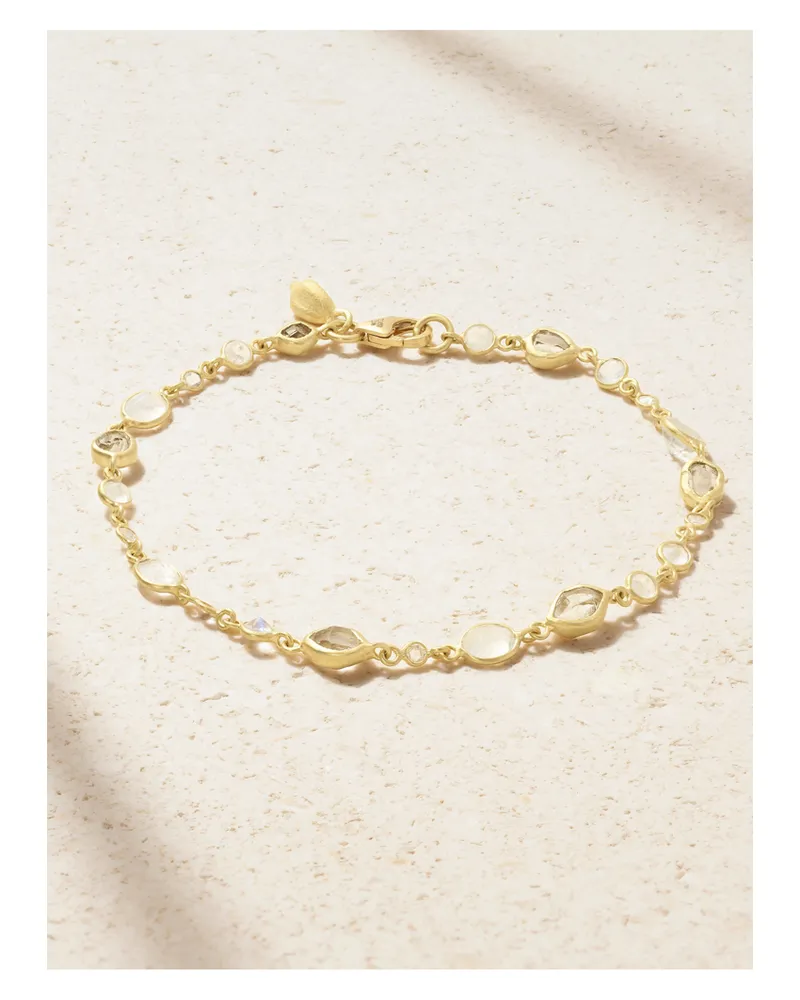 Pippa Small Armband Aus 18 Karat Gold Mit Mehreren Steinen Gold