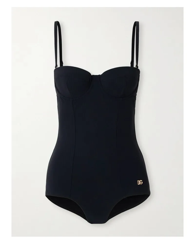 Dolce & Gabbana Badeanzug Mit Bügeln Und Cut-out - Schwarz Schwarz