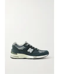 New Balance Miuk 991 Sneakers aus Veloursleder, Leder und Mesh Blau