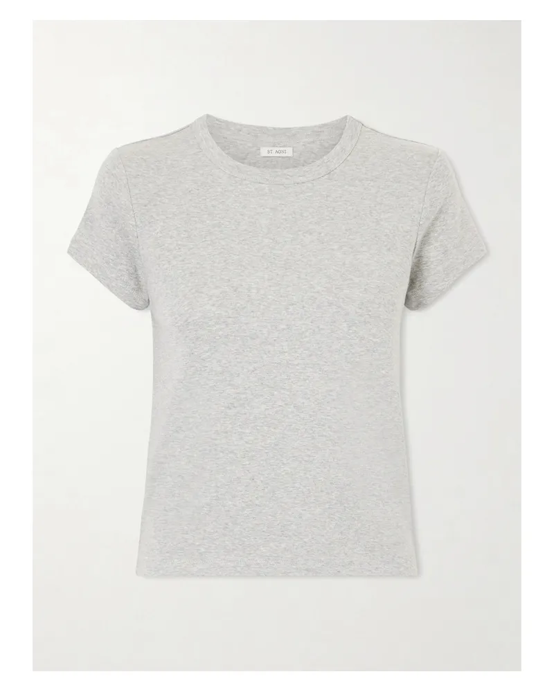 St. Agni T-shirt Aus Biobaumwoll-jersey - Grau Grau