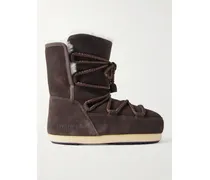 Evx Schneestiefel Aus Veloursleder Mit Shearling-futter - Braun