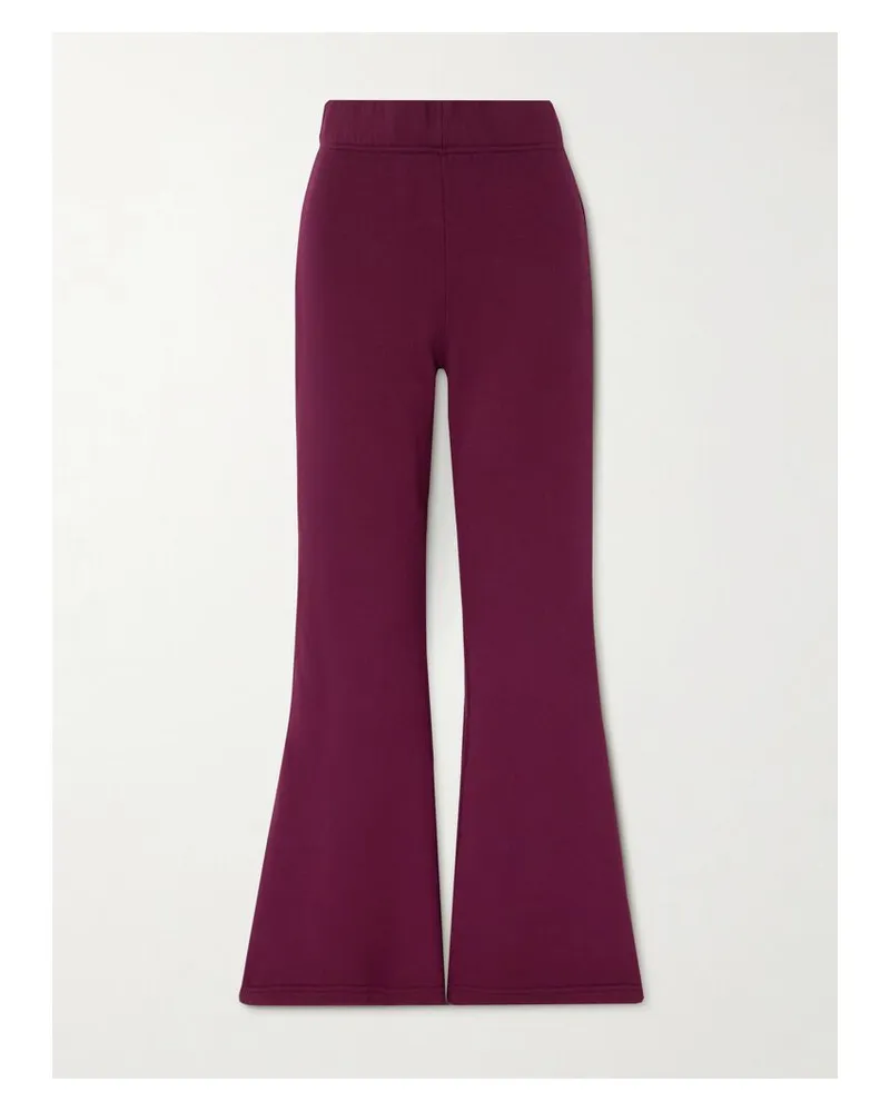LES TIEN Jogginghose Mit Ausgestelltem Bein Aus Baumwoll-jersey - Burgunder Burgunder