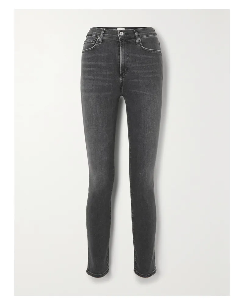 Citizens of humanity Olivia Hoch Sitzende Jeans Mit Schmalem Bein - Schwarz Schwarz