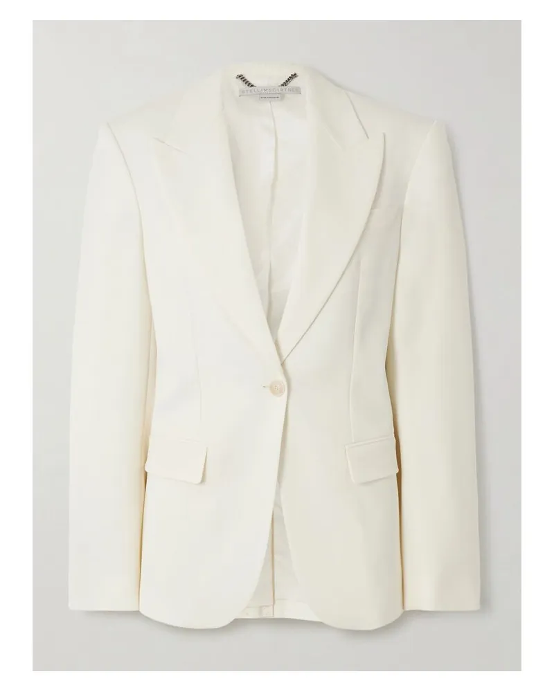 Stella McCartney Blazer Aus Twill Aus Einer Wollmischung - Weiß Weiß