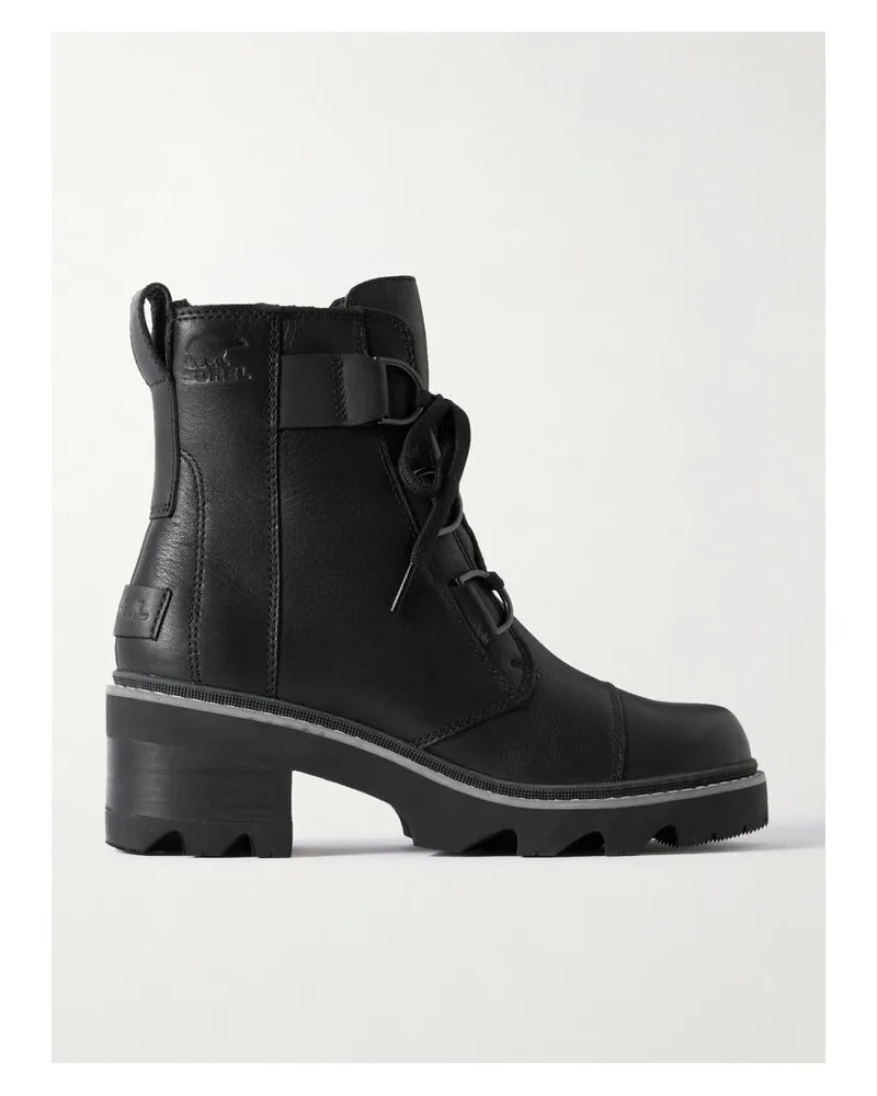 Sorel Joan Now Ankle Boots Aus Leder - Schwarz Schwarz