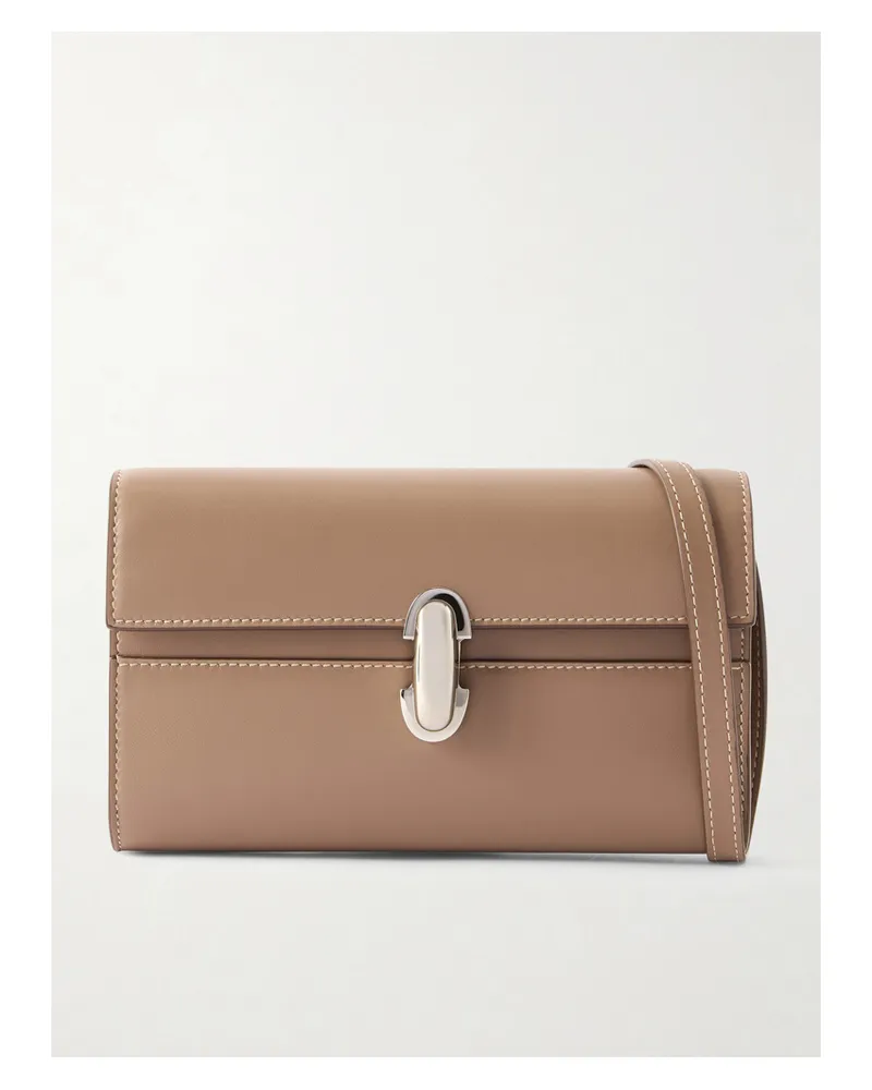 SAVETTE Symmetry Mini Leather Shoulder Bag - Brown Brown