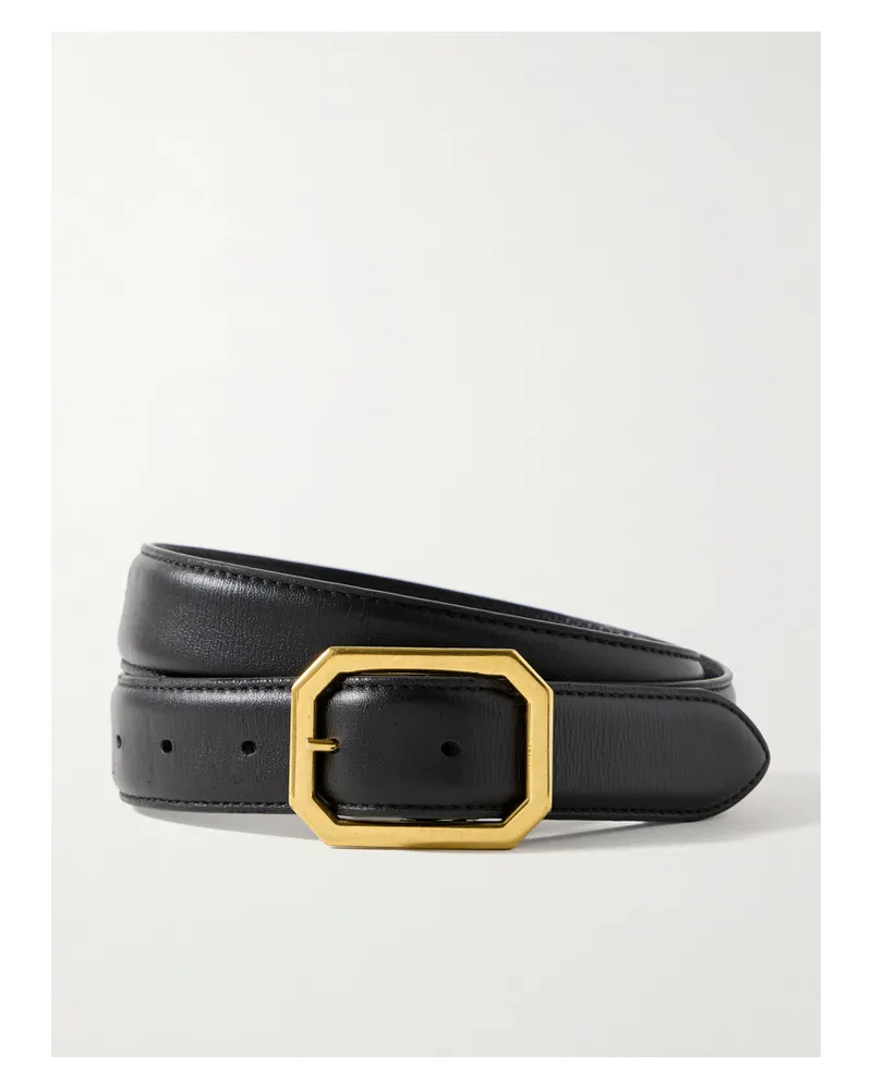 Nili Lotan Anais Leather Belt - Black Black