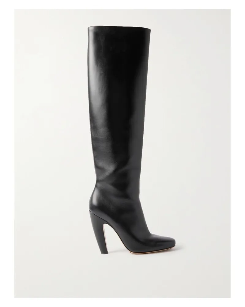 Bottega Veneta Veneta Overknees Aus Leder - Schwarz Schwarz