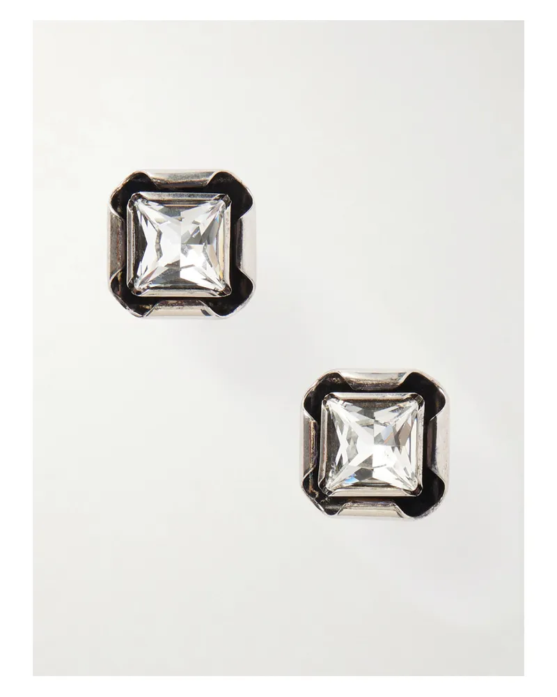 Givenchy Silver-tone Crystal Earrings Silver