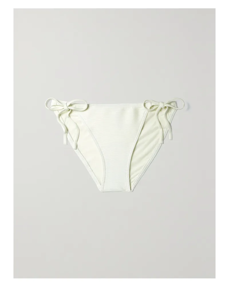 Eres Moussaillon Geripptes Bikini-höschen - Weiß Weiß