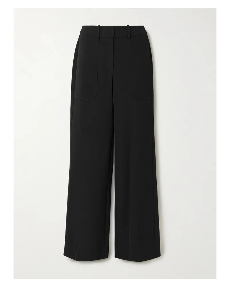 Veronica Beard Cole Hose Mit Weitem Bein Aus Stretch-twill - Schwarz Schwarz