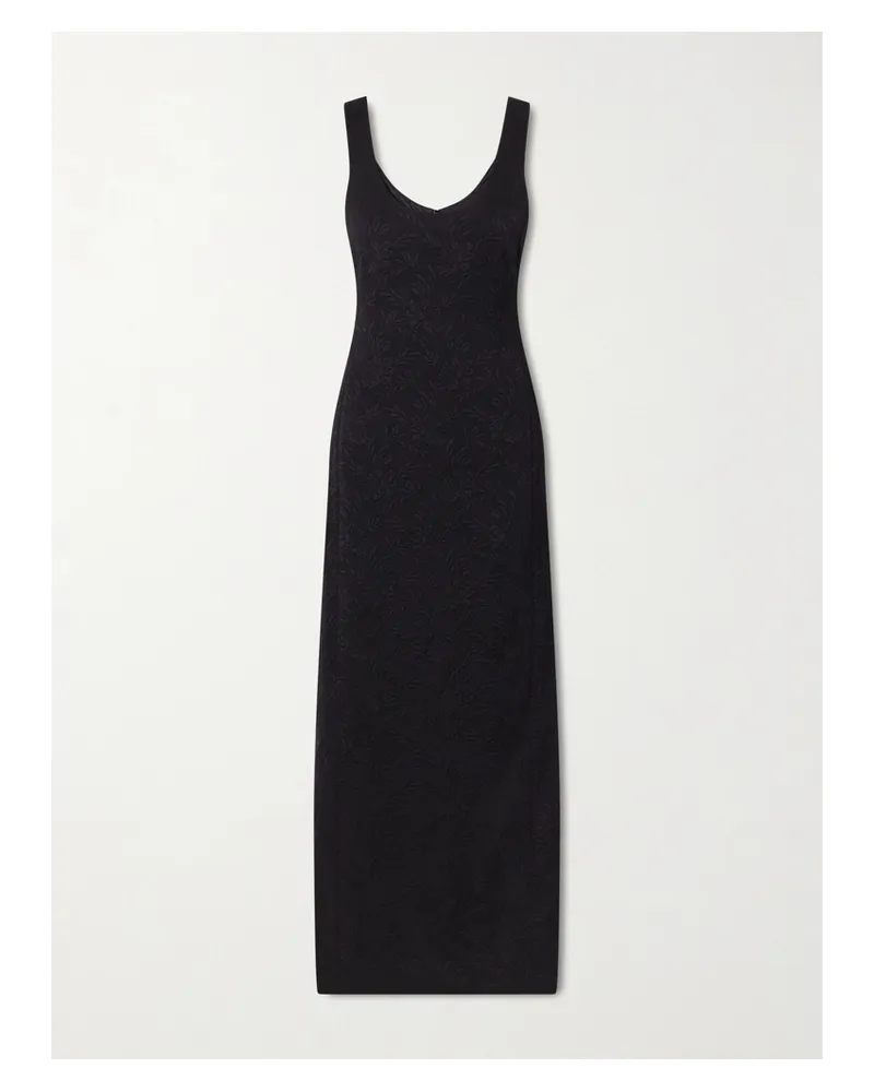 Dries van Noten Floral-printed Jacquard Maxi Dress - Black Black