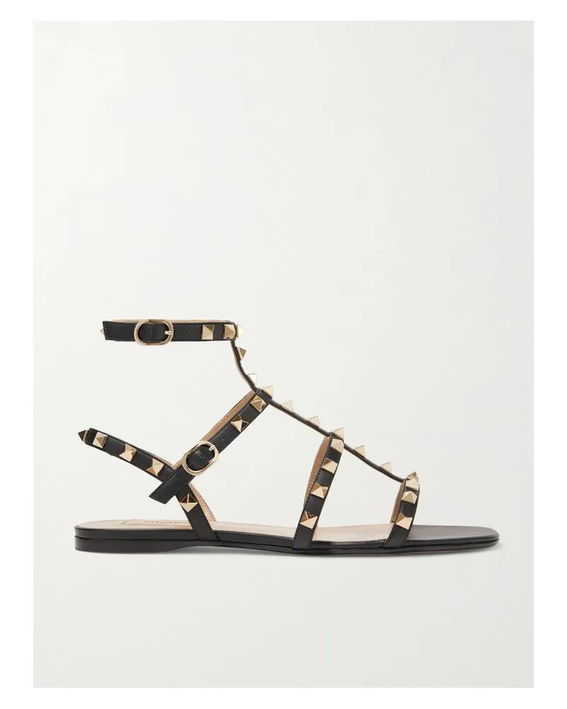 Valentino Garavani Valentino Garavani Rockstud Sandalen Aus Leder - Schwarz Schwarz