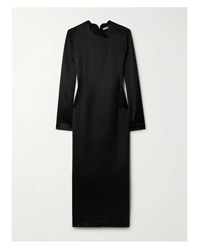 The Row Mitzi Maxikleid Aus Einer Seidenmischung - Schwarz Schwarz