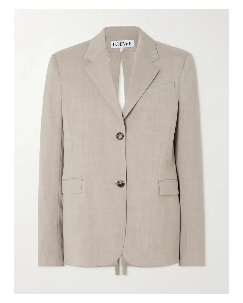 Loewe Blazer aus Wolle mit Rückenausschnitt Neutral