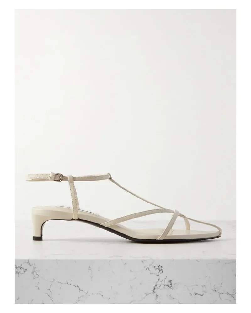 Jil Sander Slingback-sandalen Aus Leder - Creme Creme