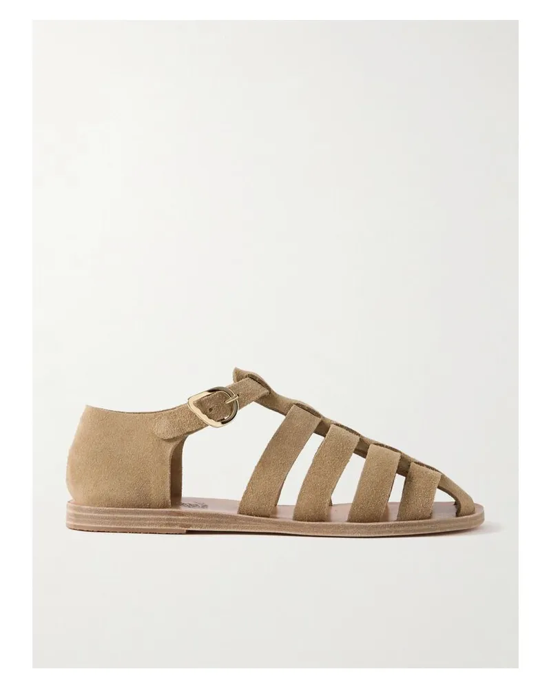 Ancient Greek Sandals Homeria Slippers Aus Veloursleder - Neutral Neutral