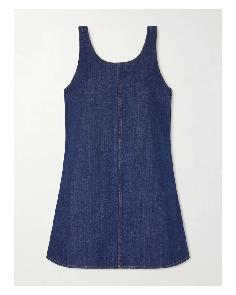 AMI Paris Mini-jeanskleid Mit Stickerei - Blau Blau