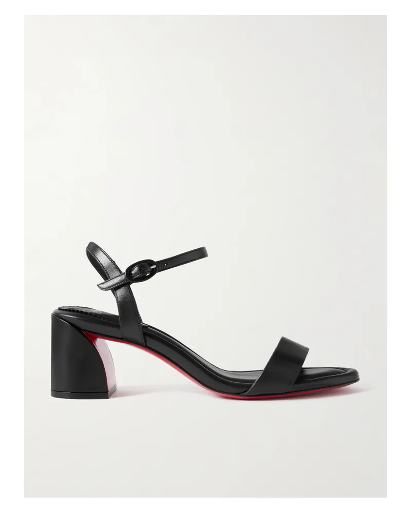 Christian Louboutin Miss Jane 55 Leather Sandals - Black Black