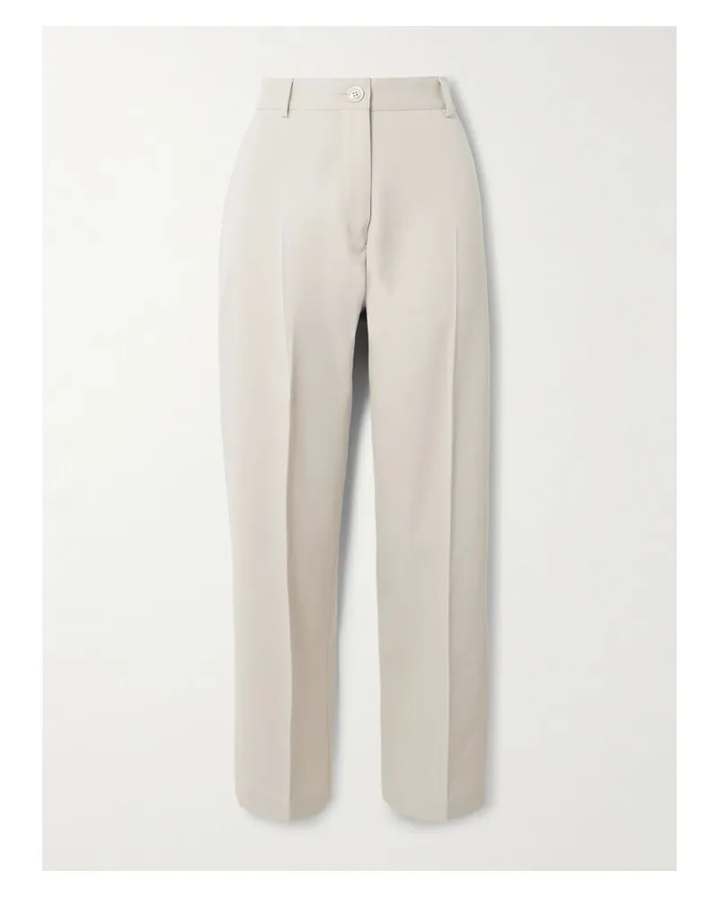 PURDEY Hose Mit Geradem Bein Aus Twill Aus Einer Baumwoll-wollmischung - Grau Grau