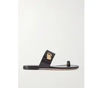 Zehensandalen Aus Leder Mit Verzierung - Braun