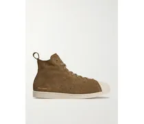 Wales Bonner Superstar Hi Sneakers Aus Veloursleder Mit Perforationen - Braun