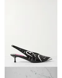 Emilio Pucci Slingback-pumps aus Leder mit Nieten Schwarz