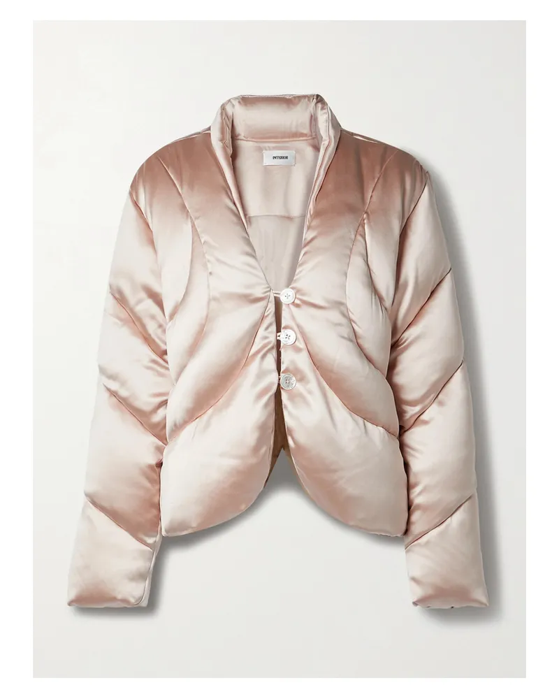 Interior The Mira Daunenjacke Aus Gestepptem Seidensatin - Pink Pink