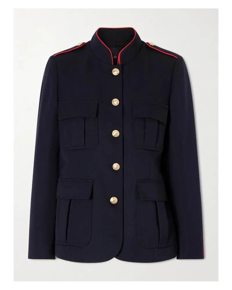 Nili Lotan Silas Wool-gabardine Jacket - Blue Blue