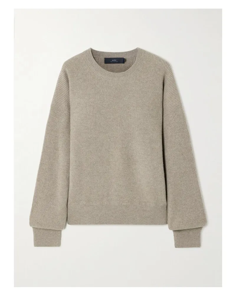 arch4 Cornwall Pullover Aus Geripptem Kaschmir - Grau Grau