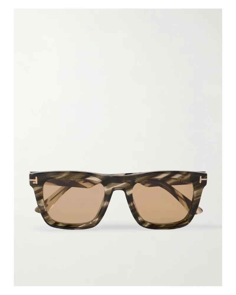 Tom Ford Lelio Sonnenbrille Mit D-rahmen Aus Azetat In Hornoptik Horn