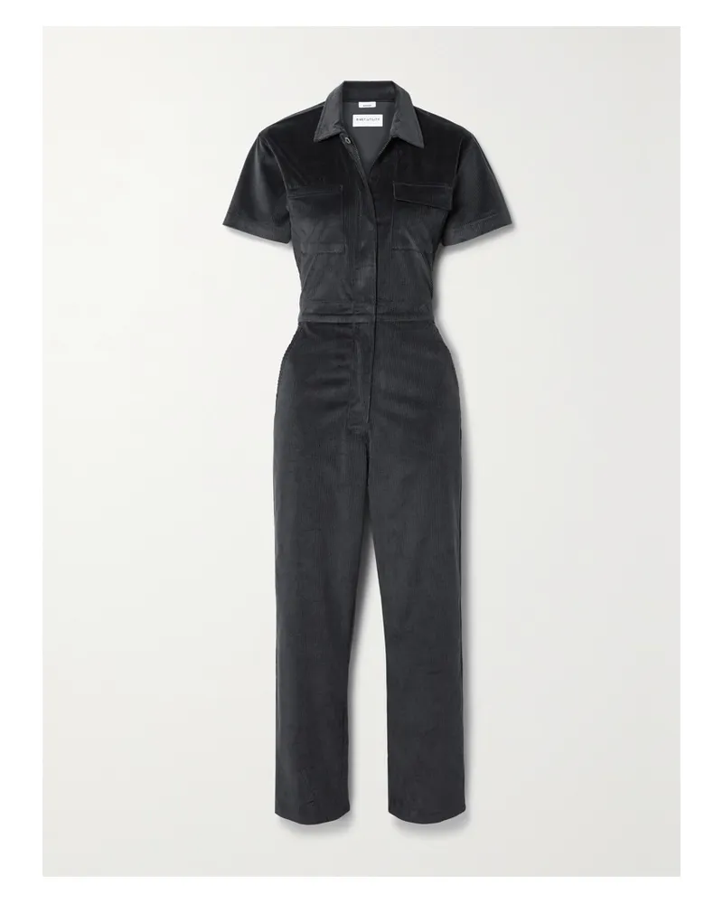 Rivet Utility Net Sustain Worker Jumpsuit Aus Cord Aus Einer Baumwollmischung - Grau Grau