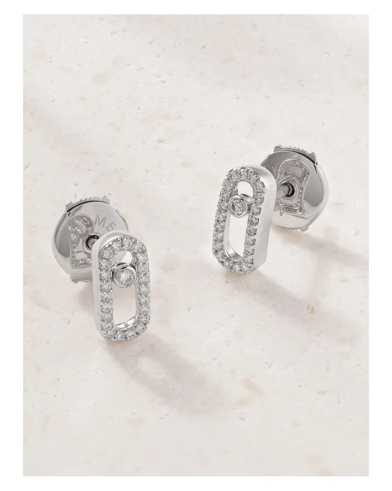 Messika Move Uno Ohrringe Aus 18 Karat Weißgold Mit Diamanten - Silber Silber