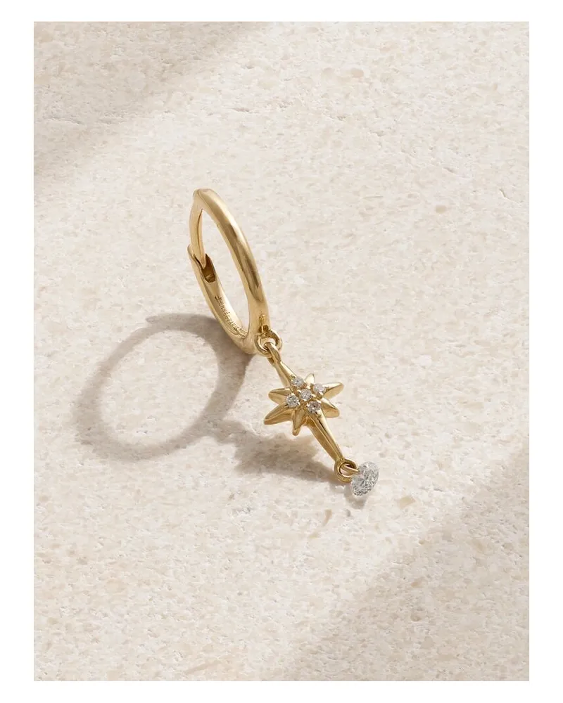 PERSEE North Star Einzelne Creole Aus 18 Karat Gold Mit Diamanten Gold