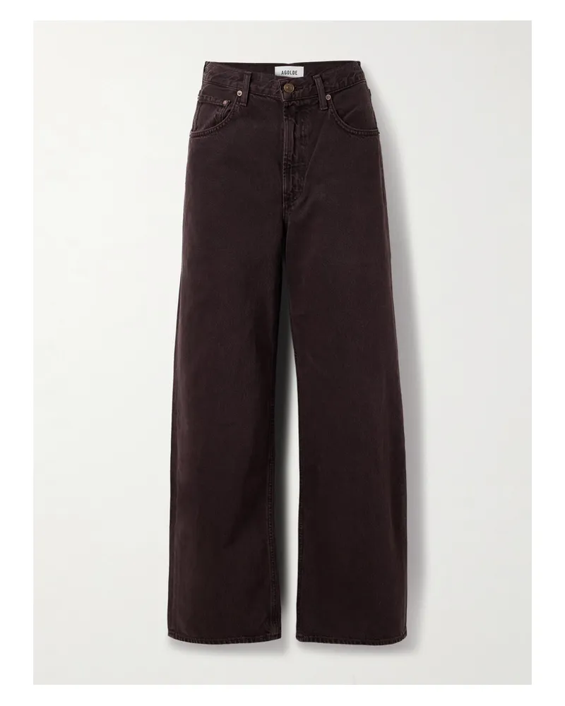 AGOLDE Low Curve Mid-rise Straight-leg Jeans - Brown Brown
