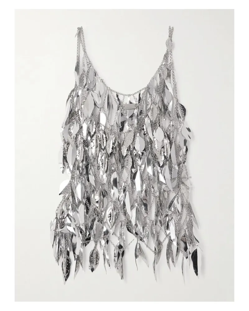 Paco Rabanne Tanktop Aus Metall-mesh - Silber Silber