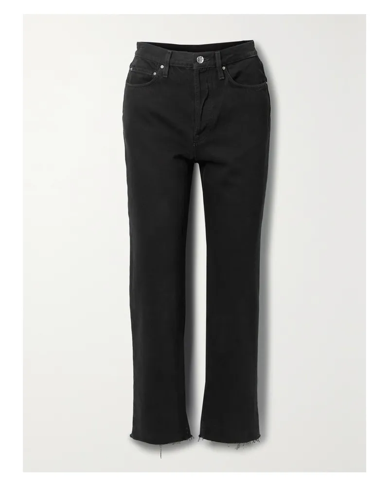 Totême Classic Cut High-rise Straight-leg Organic Jeans - Black Black