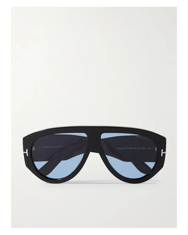 Tom Ford Bronson Pilotensonnenbrille Aus Azetat - Schwarz Schwarz