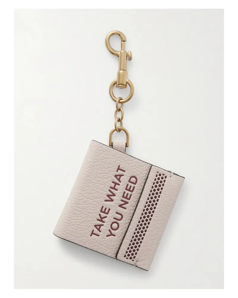 Anya Hindmarch Match Book Schlüsselanhänger Aus Leder Mit Goldfarbenen Details - Creme Creme