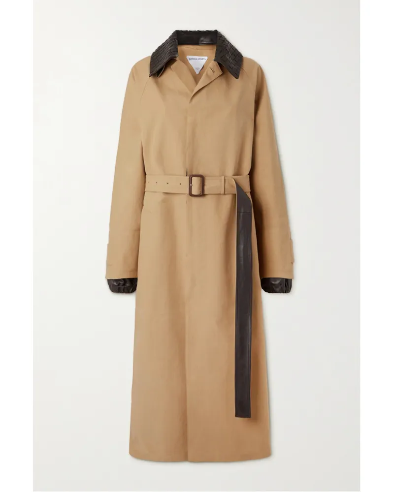 Bottega Veneta Trenchcoat aus Baumwollgabardine Neutral