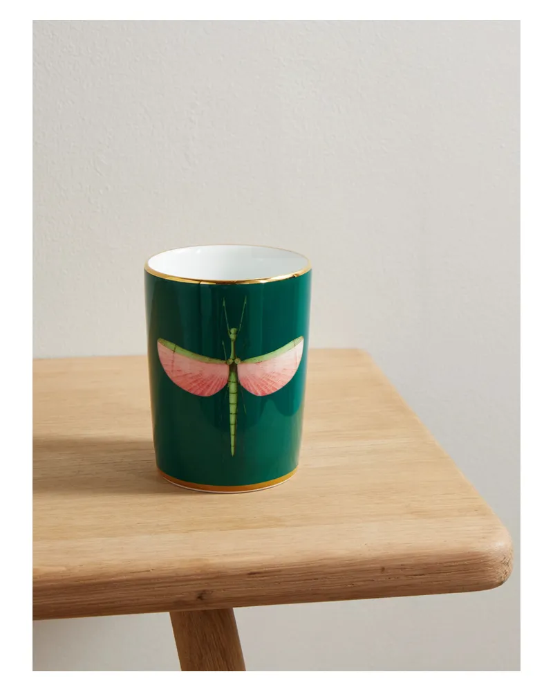 La DoubleJ Tasse Aus Porzellan Mit Vergoldeten Details - Grün Grün