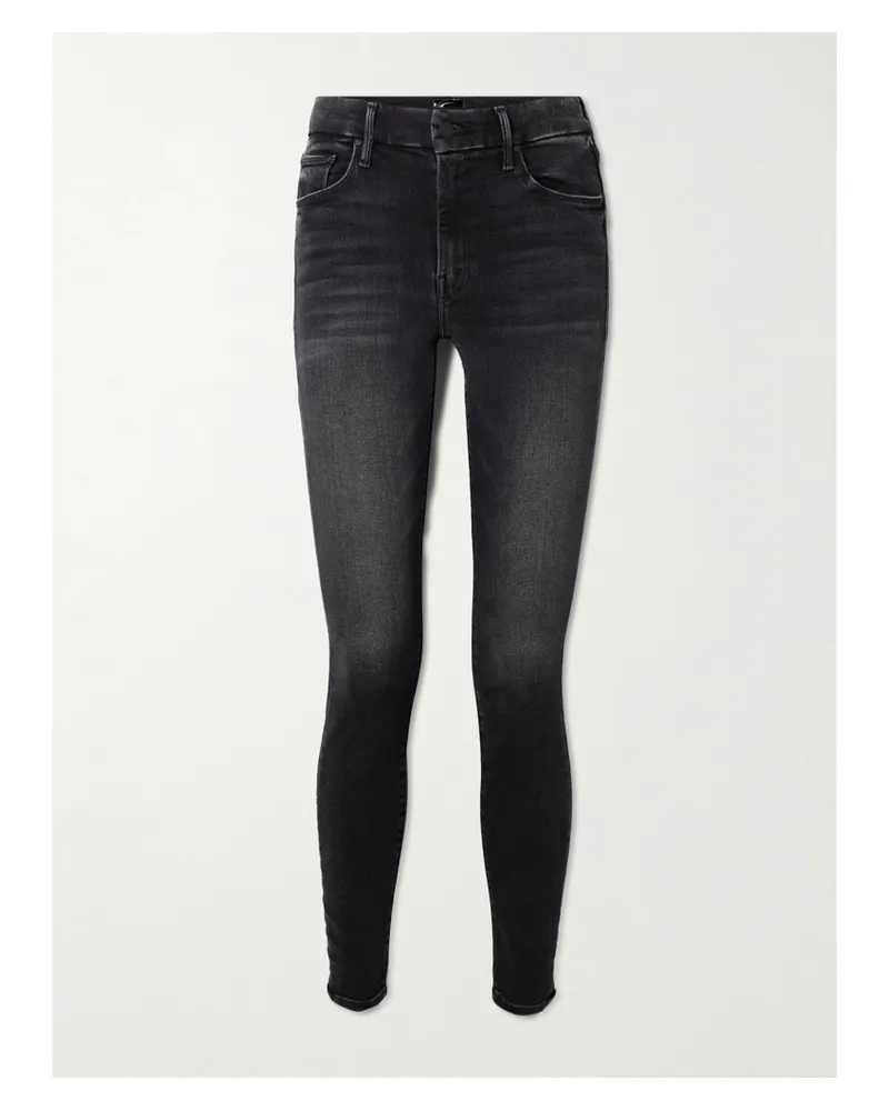 Mother The Looker Mid-rise Skinny Jeans - Black Black