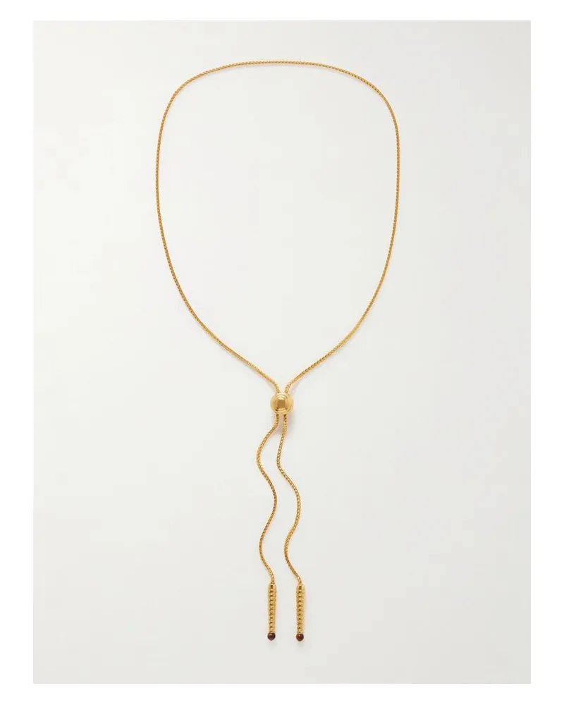 Jacques Marie Mage Erin Wasson Vergoldete Kette Mit Tigerauge Gold
