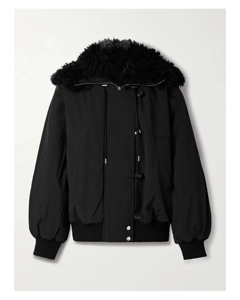AGOLDE Camberly Jacke Aus Shell Mit Fleece-besatz Und Kapuze - Schwarz Schwarz