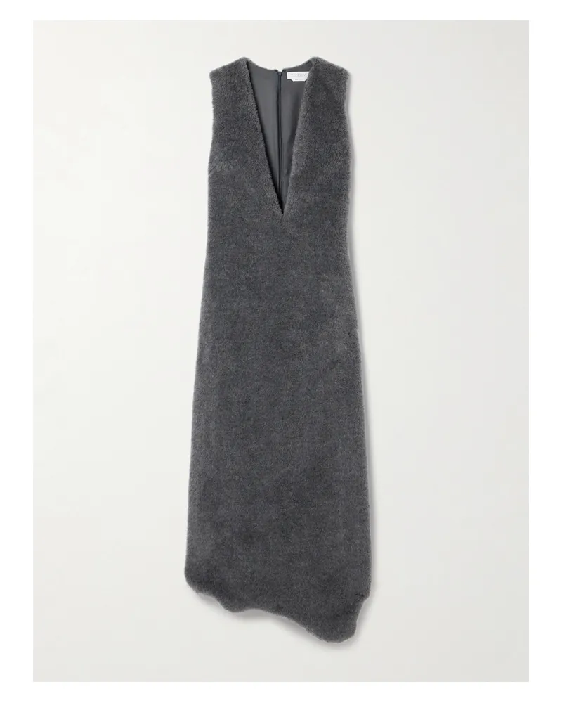 Gabriela Hearst Orstone Asymmetrisches Maxikleid Aus Einer Mischung Aus Wolle, Seide Und Kaschmir - Grau Grau