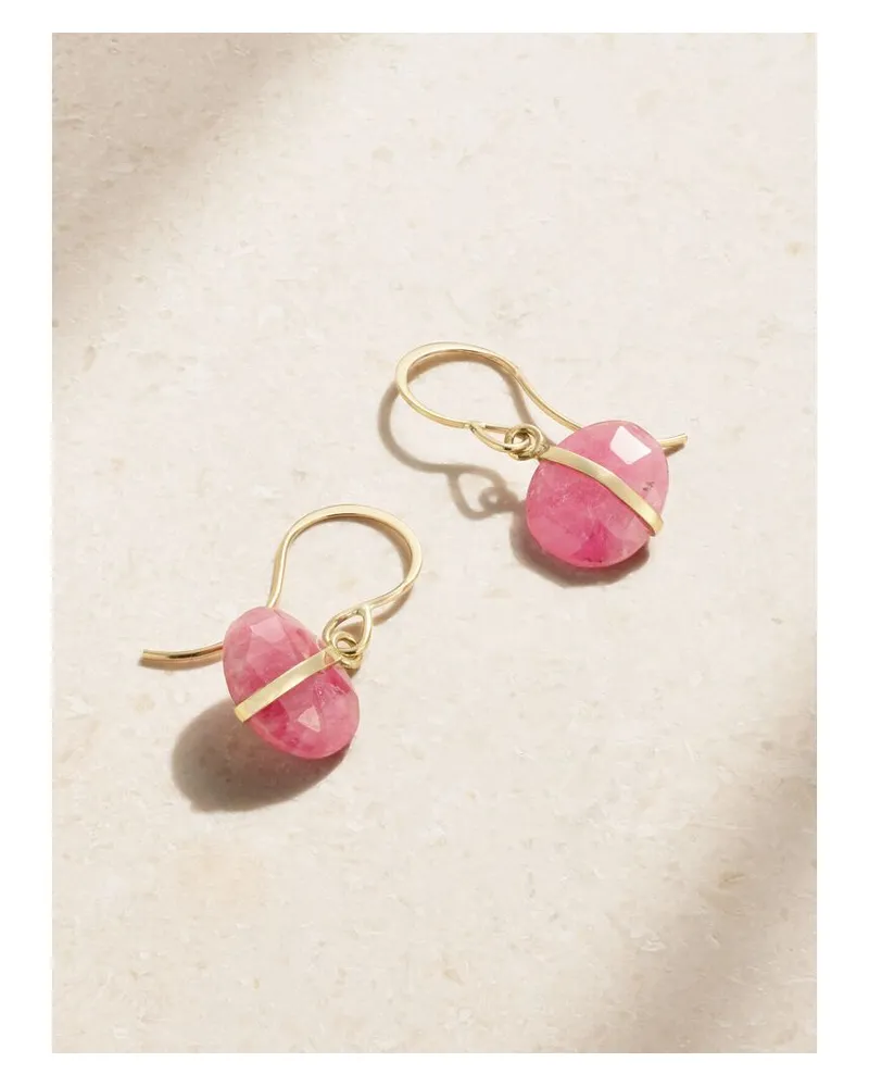 Melissa Joy Manning Ohrringe Aus Recyceltem 14 Karat Gold Mit Saphiren Gold