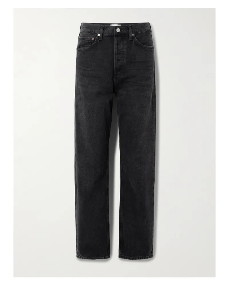 AGOLDE 90s Halbhohe Jeans Mit Geradem Bein - Schwarz Schwarz