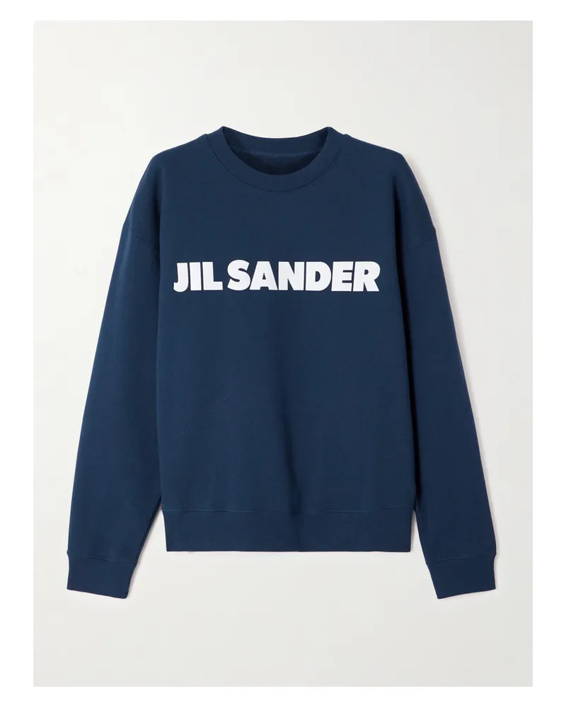 Jil Sander Printed Cotton-jersey T-shirt - Blue Blue