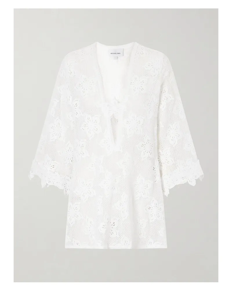 Miguelina Jane Cotton-lace Coverup - White White