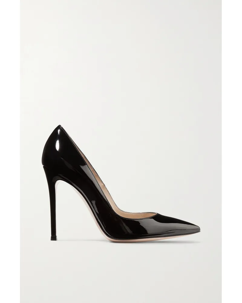 Gianvito Rossi 105 Pumps aus Lackleder Schwarz